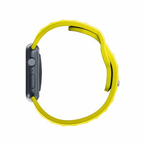 3mk silikoonrihm Apple Watchile, 38/40/41/42 mm, kollane, väike suurus