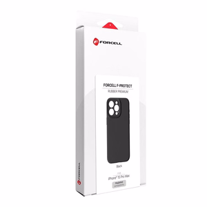 Case for iPhone 15 PRO MAX Forcell F-Protect Rubber Premium compatible with MagSafe black