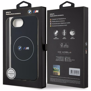 BMW IML Metal Valge Circle MagSafe iPhone 16e Ümbris - Must
