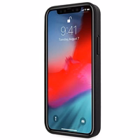 BMW Leather Curve perforeeritud ümbris iPhone 12 Pro Max'ile - must