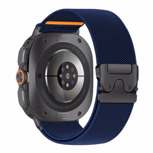 Tech-Protect Nylon Clasp rihm mudelile Samsung Galaxy Watch Ultra 47 mm – tumesinine