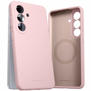 Чехол Mercury Pure MagSafe силиконовый для Samsung S947 S26 Plus розовый песок