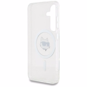 KARL LAGERFELD ümbris jaoks SAMSUNG S25 KLHMS25SHLSCHH (Magnetic IML Metal Choupette Head) valge