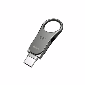 Silicon Power Mobile C80 USB mälupulk 64 GB USB Type-A / Type-C 3.0 titaan