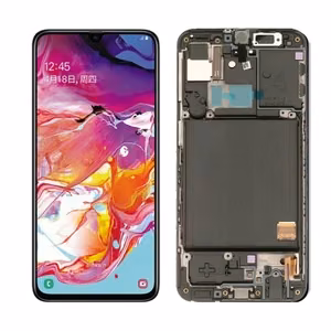 LCD ekraan ühilduv Samsung A405 2019 A40 must raamiga HQ