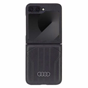 Чехол Audi из синтетической кожи MagSafe для Samsung Galaxy Z Flip 6 - чёрный