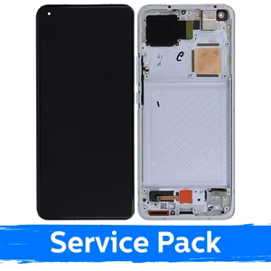 LCD ekraan ühilduv Xiaomi Mi 11 Ultra raamiga / Ceramic White / (Service Pack)