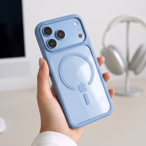Tech-Protect MagOne CC MagSafe ümbris 2 karastatud klaasiga mudelitele iPhone 18 Pro Max / 17 Pro Max, läbipaistev sinine