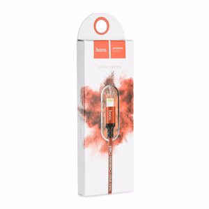Кабель USB A to Lightning Hoco 1 м 4 чёрно-красный