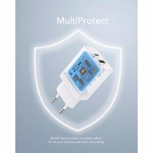 Phone laadija VEGER USB A + Typ C PD QC3.0 3A 30W VLS302U valge