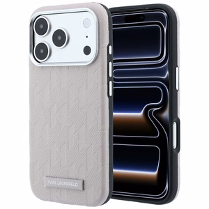 Karl Lagerfeld Grained Mono Resin Logo MagSafe ümbris mudelile iPhone 17 Pro Max / 18 Pro Max – värv: roosa