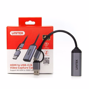 Unitek video haaraja USB-C/A, 4K HDMI 1.4b