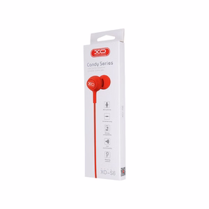 XO juhtmega kõrvaklapid S6 jack 3,5mm, punased
