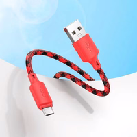 Kaabel USB A to Micro USB Hoco 2,4A 1 m gradient punane