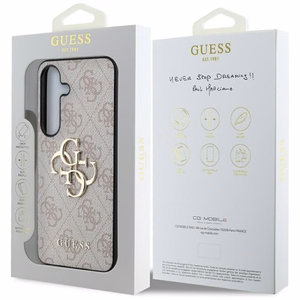Guess Big 4G Logo Classic Logo Ümbris jaoks Samsung Galaxy S25 Plus roosa