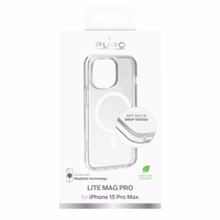 Puro Lite Mag Pro MagSafe Silicone Ümbris jaoks iPhone 15 Pro Max - Läbipaistev