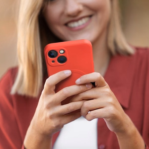 SILICONE MAG COVER Ümbris compatible with MagSafe jaoks SAMSUNG S26 Ultra punane