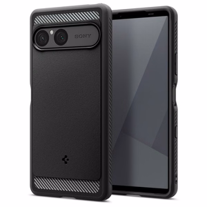 Spigen Rugged Armor Ümbris jaoks Sony Xperia 10 VII - Matte must