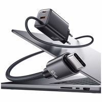 Võrgulaadija USAMS JC Series CC266 65W GaN Fast Charger 2xUSB-C 1xUSB-A valge