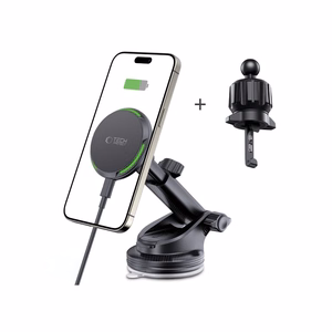 Tech-Protect MM15W-V7 QI2 Car Hoidja koos Induktiivne Laadija - must