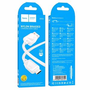 Кабель USB A на Micro USB Hoco 2,4A 1 m X113 белый