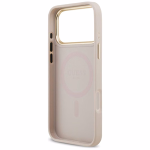 GUESS ümbris jaoks IPHONE 17 Pro Max compatible with MagSafe GUHMP17XPGCRMDEP (PU W/ Grained Strass Logo) roosa