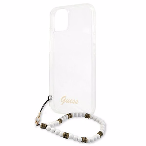 Guess GUHCP13MKPSWH iPhone 13 6.1" прозрачный жёсткий чехол White Pearl