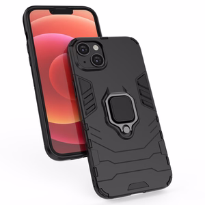 Ring Armor ümbris iPhone 14 Pro Maxi jaoks soomustatud kate magnetiline hoidja rõngas must