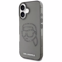 KARL LAGERFELD ümbris jaoks IPHONE 16 Pro KLHCP16LHKHDCELK (IML Rhinestones S K Head) must
