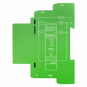 Shelly Pro Dimmer 2 DIN Rail Smart Switch, 2-channel
