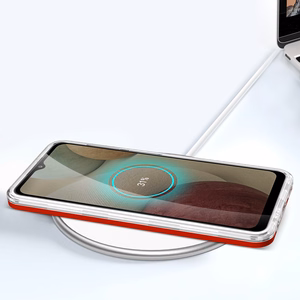 Clear 3in1 Case for Samsung Galaxy A22 4G Frame Gel Cover Red