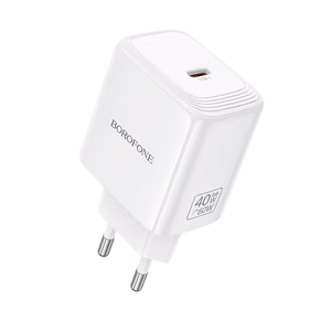 Borofone BN33 Fuente GaN USB-C võrgulaadija QC3.0 PD 40W valge
