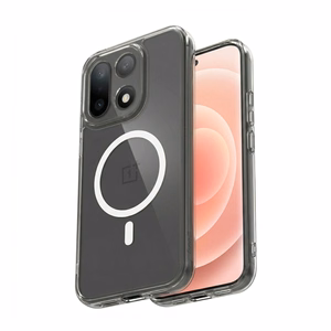 Crong Hybrid Clear Magnetic MagSafe ümbris seadmele OnePlus 15, läbipaistev