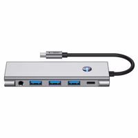 Tech-Protect HB04 HUB Adapter 9in1 USB-C + USB2.0 + USB3.0 + HDMI 4K 60Hz + SD / TF + PD100W + AV3.5 - hall