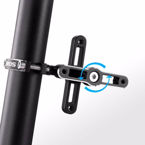 Rockbros KS-415 alumiiniumist reguleeritav pudelihoidiku adapter - must