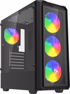 Savio Noctis Glass RGB Cube korpus, must