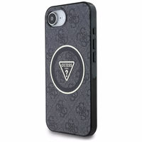 Guess IML Metal Glitter 4G Circle Triangle MagSafe Ümbris jaoks iPhone 16e - Must