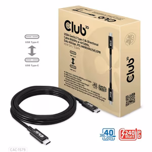 Kaabel USB-C 3m M/M CAC-1579 Club3D