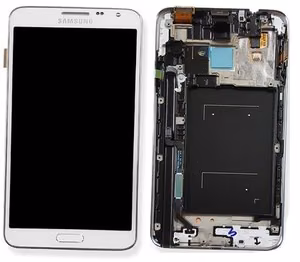 LCD ekraan Samsung N7505 Note 3 Neo puuteekraani ja raamiga valge originaal (teenuspakett)