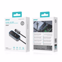 BWOO CC107 PD car laadija 1x USB-C - USB-A port 30W must