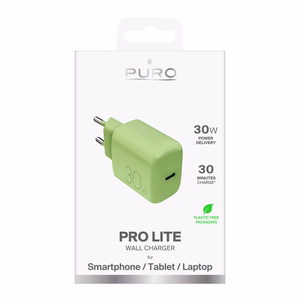 Puro Pro Lite 30W USB-C Wall Laadija - Roheline