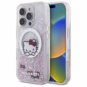 Hello Kitty Liquid Glitter Sweet Kitty Bows MagSafe Ümbris jaoks iPhone 16 Pro Max - Valge