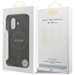 GUESS ümbris jaoks IPHONE 17 compatible with MagSafe GUHMP17SG4GFRK (PU 4G Ring Classic Logo) must