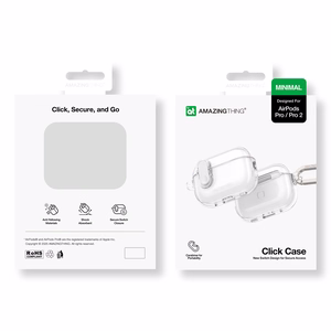 AmazingThing Minimal Ümbris jaoks AirPods Pro 2 Silicone Ümbris - Läbipaistev