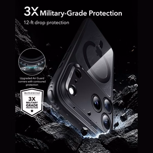 ESR Classic Hybrid MagSafe ümbris mudelile iPhone 18 Pro / 17 Pro – läbipaistev must