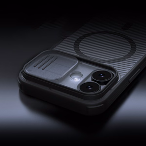 Nillkin CamShield Pro MagSafe Compatible Ümbris jaoks iPhone 17 - Läbipaistev Must