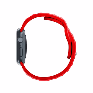 3mk silikoonrihm Apple Watchile, 42/44/45/46/49 mm, punane, suur suurus