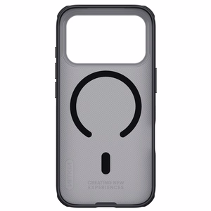 Nillkin Super Frosted Shield Pro MagSafe Compatible Ümbris jaoks iPhone 17 Pro - Läbipaistev Must