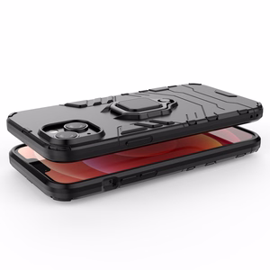 Ring Armor ümbris iPhone 14 Pro Maxi jaoks soomustatud kate magnetiline hoidja rõngas must