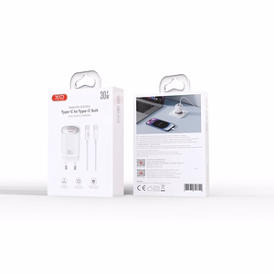 XO seinalaadija CE21 PD 30W 1x USB-C 1x USB valge